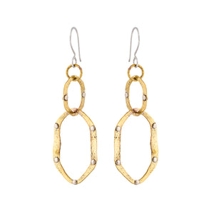 Hanging and Movable Intertwined Earrings - JP0567Y