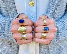 Load image into Gallery viewer, Wide Brass Ring with Zirconia - SG0240Y