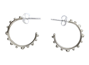 Textured 20 mm Silver Hoop Earring - SG0225Z