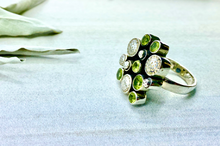 Load image into Gallery viewer, Sterling Silver with Peridot Gems