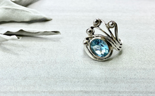 Load image into Gallery viewer, Sterling Silver with Blue Topaz Gems