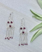 Load image into Gallery viewer, Sterling Silver with Garnet Gems