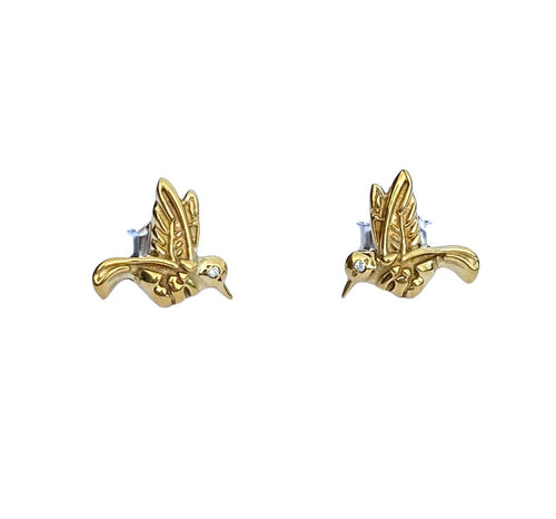 Brass Humming Bird Earrings - SG0209Y